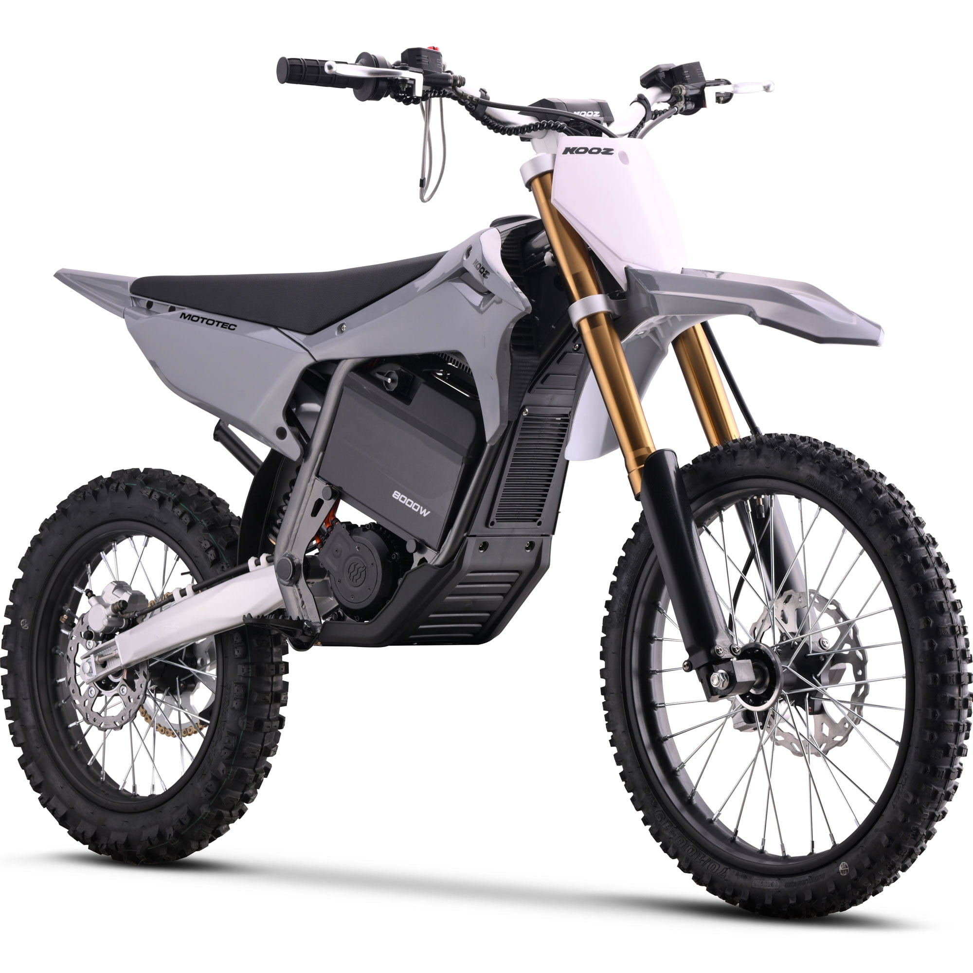 MotoTec 72v 8000w Pro Electric Dirt Bike 17/14 Lithium Grey