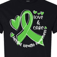 thumbnail image 4 of Inktastic Love and Care Mental Health Awareness Green Ribbon T-Shirt, 4 of 5