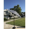 thumbnail image 2 of Davee Furniture 9 Feet Black/White Stripe Crank and Tilt Market Umbrella, 2 of 7