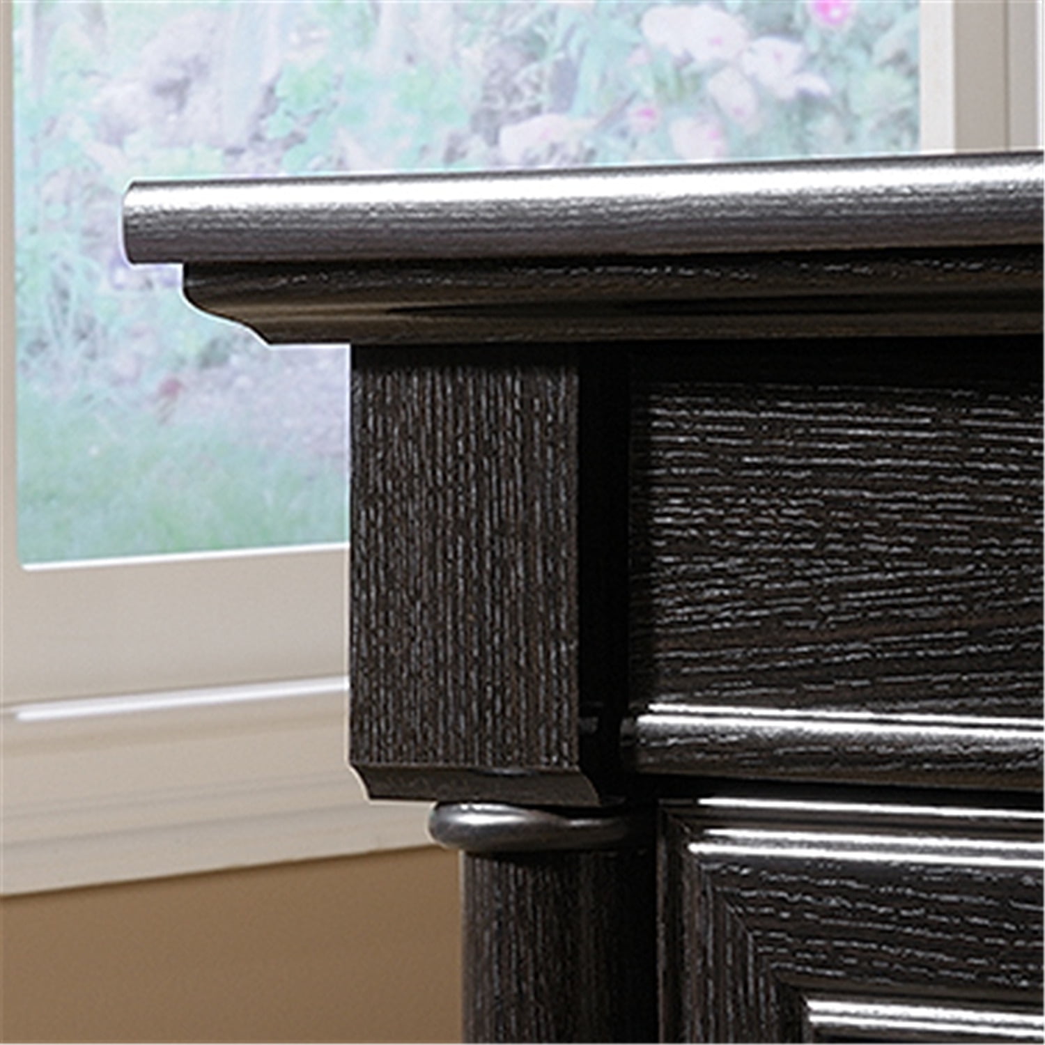 Sauder Palladia Engineered Wood Executive Desk in Wind Oak Finish