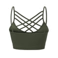 thumbnail image 4 of MixMatchy Women's Soft Seamless Triple Criss-Cross Front Bralette Sport Bra with Removable Pads, 4 of 4