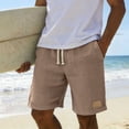 thumbnail image 6 of ZToonmas Men's Elastic Waist Casual Shorts Drawstring Loose Fit 5-Inch Shorts Solid Color Beach Shorts with Pockets, 6 of 9