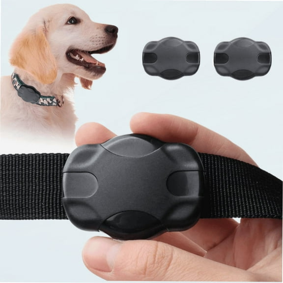 2 Pack AirTag Dog Collar Waterproof Mount, Ultra-Durable, Fits All Width Collars, 360° All-Inclusive AirTag with Anti-Lost Screws