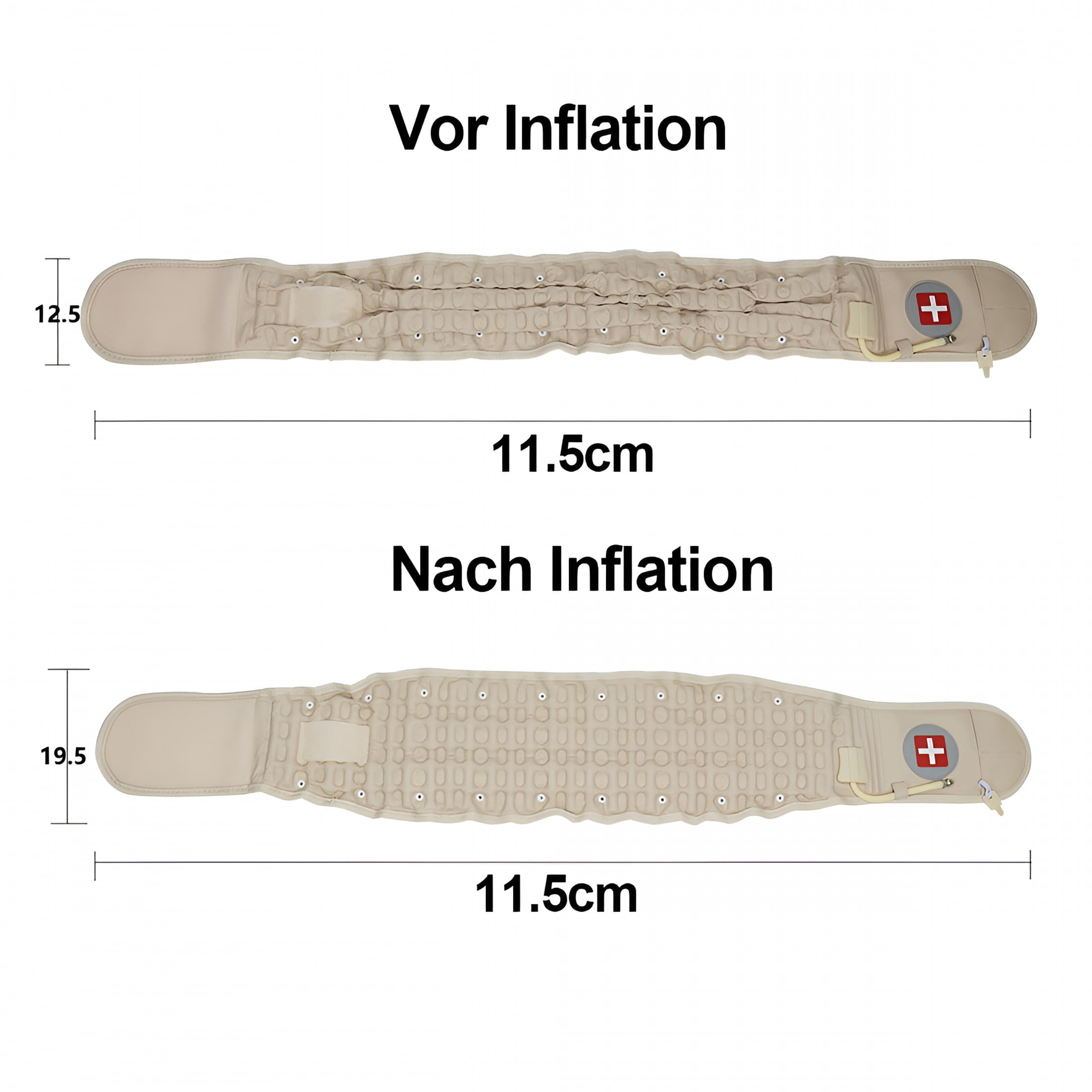 XIRQI 2026 New Inflatable Lumbar Belt, Decompression Belt, Inflatable Traction Device, Muscle Spasms, Back Muscles, for Posture Correction. One Size Fits 29-49 Inch Waist Circumference