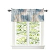 thumbnail image 2 of Kitchen Cafe Valance Curtain for Small Windows,Abstract Ombre Marble Texture Rod Pocket Short Valances Modern Stone with Gold Line Window Treatment Panel for Living Room/Bedroom/Bathroom,60x18in, 2 of 9