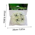 thumbnail image 3 of Halloween Spider Web Cotton Decoration, Halloween Stretch Cobwebs for Indoor Outdoor Party Supplies, Halloween Venue Layout Props, White Cotton Webbing Set, 3 of 8