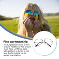 thumbnail image 4 of Qarigey Gafas de sol Novedad de alto rango Diferentes vibrantes Resistentes Ligeras Mano de obra fina Diseño único Gafas redondas Lentes Negro + Blanco Qarigey AP008819-12, 4 of 6