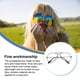 thumbnail image 4 of Qarigey Gafas de sol Novedad de alto rango Diferentes vibrantes Resistentes Ligeras Mano de obra fina Diseño único Gafas redondas Lentes Negro + Blanco Qarigey AP008819-12, 4 of 6
