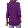 thumbnail image 3 of Fantaslook Womens Polo Shirts Business Casual 3/4 Sleeve Tops V Neck Dressy Work Blouses Office Clothes, 3 of 10
