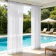 thumbnail image 5 of Cortinas Transparentes para Exteriores, Impermeables, Resistentes a Los Rayos Uv, Que Filtran La Luz y Brindan Privacidad. Incluyen Un Bolsillo para Barra de Cortina, Ideales para Patio, Porche, Cena, 5 of 6
