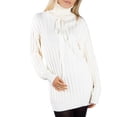 thumbnail image 3 of Jess by Meiko Women's Dress Long Sleeves Turtleneck Cable Knit Sweater Dress M Beige, 3 of 6