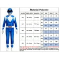 thumbnail image 2 of Power Rangers Cosplay Jumpsuit Fancy Dress up Costume Party Playsuit for 5-6 Years, 2 of 7
