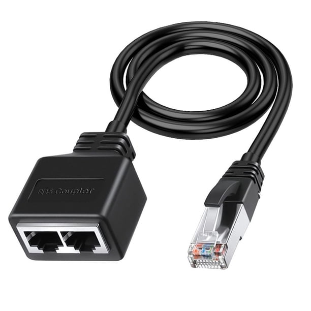 ckepdyeh LAN Ethernet Adaptador RJ45 Male To 2 Female Splitter RJ45 1 ...