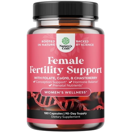 Natures Craft Fertility Supplement for Women with Prenatal Multivitamins, 180 Capsules