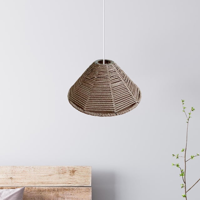 Cubierta para Farol de Techo, Pantalla de Cuerda Tejida, Pantalla de Luz a Prueba de Polvo, Pantalla de Lámpara para Pasillo, Hotel, Mesa de Comedor, Estilo B