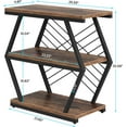 thumbnail image 2 of Tribesigns Table d'Appoint Industrielle avec 3 Étagères de Rangement, Table d'Appoint en Bois pour Canapé, 2 of 5