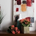 thumbnail image 3 of Pemberly Row 17.25" Contemporary Fabric Artificial Kalanchoe Bush in Orange, 3 of 5