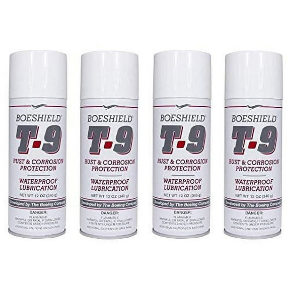 Boeshield T-9 Rust & Corrosion Protection/Inhibitor and Waterproof Lubrication, 12 oz. (4 Pack)