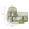 thumbnail image 5 of Bolsa 5 unids/set mochilas escolares de lona para mujer mochilas escolares, 5 of 5