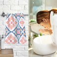 thumbnail image 7 of Yayeee 2 Pack Hand Towels for Bathroom 100% Cotton 16" x 28" Soft Absorbent Kitchen Towel, Mosaic Flowers Pattern, 7 of 7