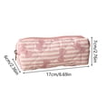thumbnail image 3 of Bow Pencil Case Cute Pencil Pouch Soft Storage Bag Aesthetic Pattern Gift Makeup Pouch Cosmetic Bag for Women Adults Stripe, 3 of 7