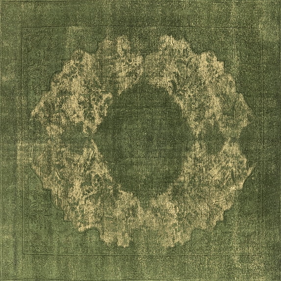 Ahgly Company Indoor Square Oriental Brown Industrial Area Rugs, 3' Square