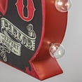 thumbnail image 4 of Parlor Arrow Metal Marquee Sign With Large Led Lights, Red & Black, Double Sided, and 3 Dimensional, Wall Decor That Displays Off The Wall In The Home, Bar, Business, Garage, or Man Cave, 4 of 6