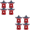 thumbnail image 6 of unbranded 8 pcs Resin Pavilion Mini Statue Resin Lantern Zen Style Pagoda Pavilion Yard Bonsai Decoration, 6 of 8