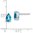 thumbnail image 3 of Solid 14k White Gold 7x5 Pear Earring Mountings - 8mm no stones included, 3 of 5