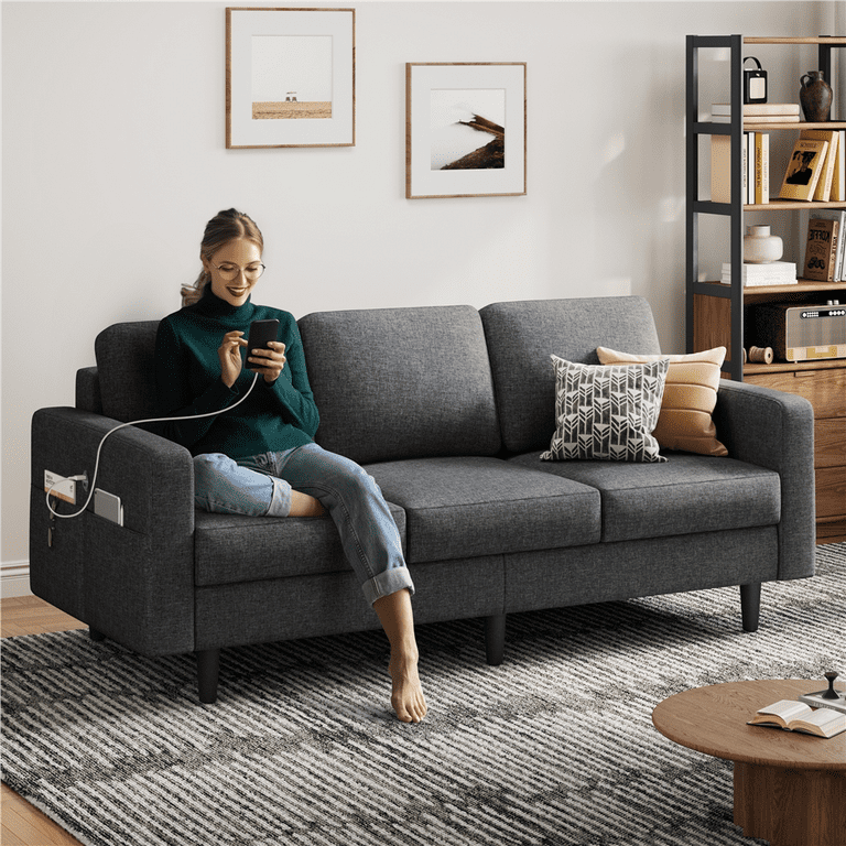 Grey fabric 3 seater sofa discount