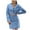 Sky Blue, variant on Meichang Women's Two Piece Set 2023 Lapel Cropped Blazers Jacket Single Breasted Coat Slim Side Slit Skirt Solid Business Suit Set