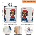 thumbnail image 5 of Yayeee 4 Pack Qtip Holder Bathroom Cotton Swab Canister with Lid Clear Dispenser Set, Cute Dog Artist, 5 of 6
