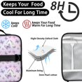 thumbnail image 4 of Butterfly and Lavender Pink Pattern Insulated Lunch Bag with Shoulder Strap and Bottle Holder,Bento School Lunch Bag Box,11x9.5x3.5 Inches, 4 of 5