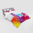 thumbnail image 3 of Ambesonne Urban Bedding Set 3 Pcs, Historical Big Ben UK, Twin XL, Purple Red Yellow, 3 of 3