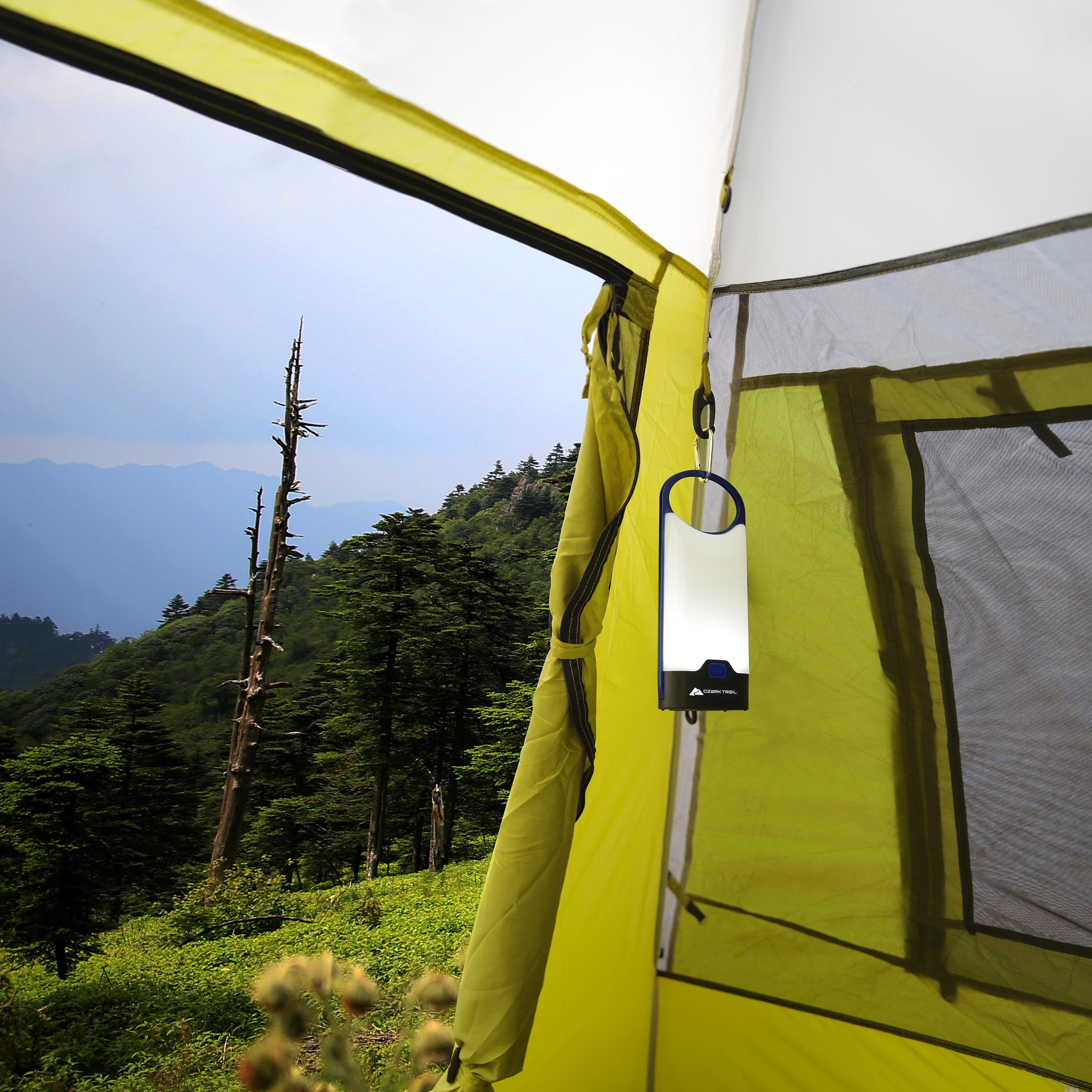 Ozark Trail 160 Lumen LED Aluminum Battery Operation Thin Lantern Blue, Aluminum Thin Lantern