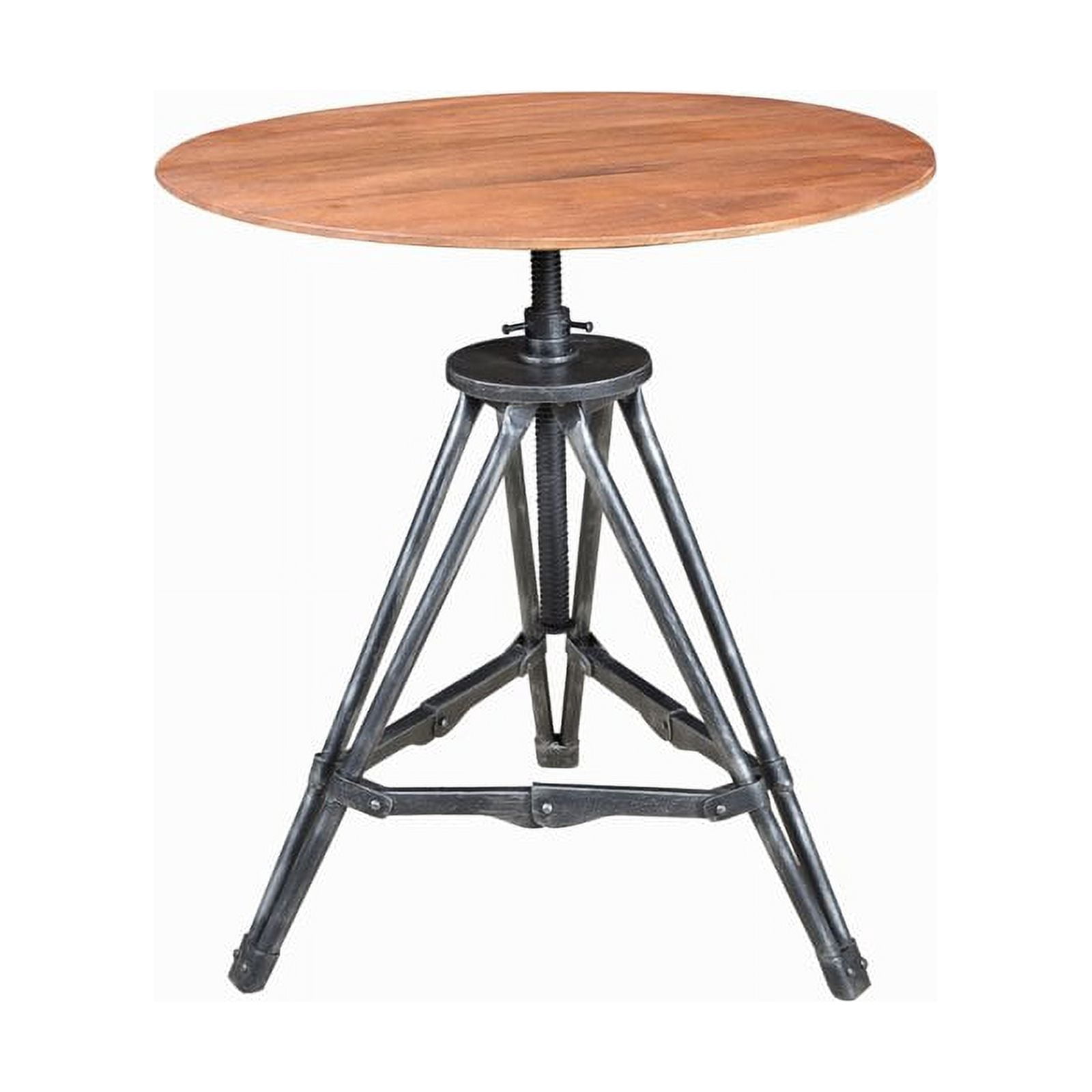 Home Fare Metal/Wood Accent Table, Brown