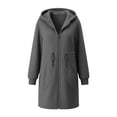 thumbnail image 5 of Cilsoka Women's Zip Up Hoodies Long Tunic Drawstring Sweatshirts Oversized Fleece Casual Long Sleeve 2026 Fall Hoodie Jacket Coat, 5 of 6