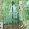 thumbnail image 2 of Curtain Window Curtain Translucent Floral Pattern Room Decor Pastoral Balcony Valance for Home Office Cafe Blue, 2 of 5