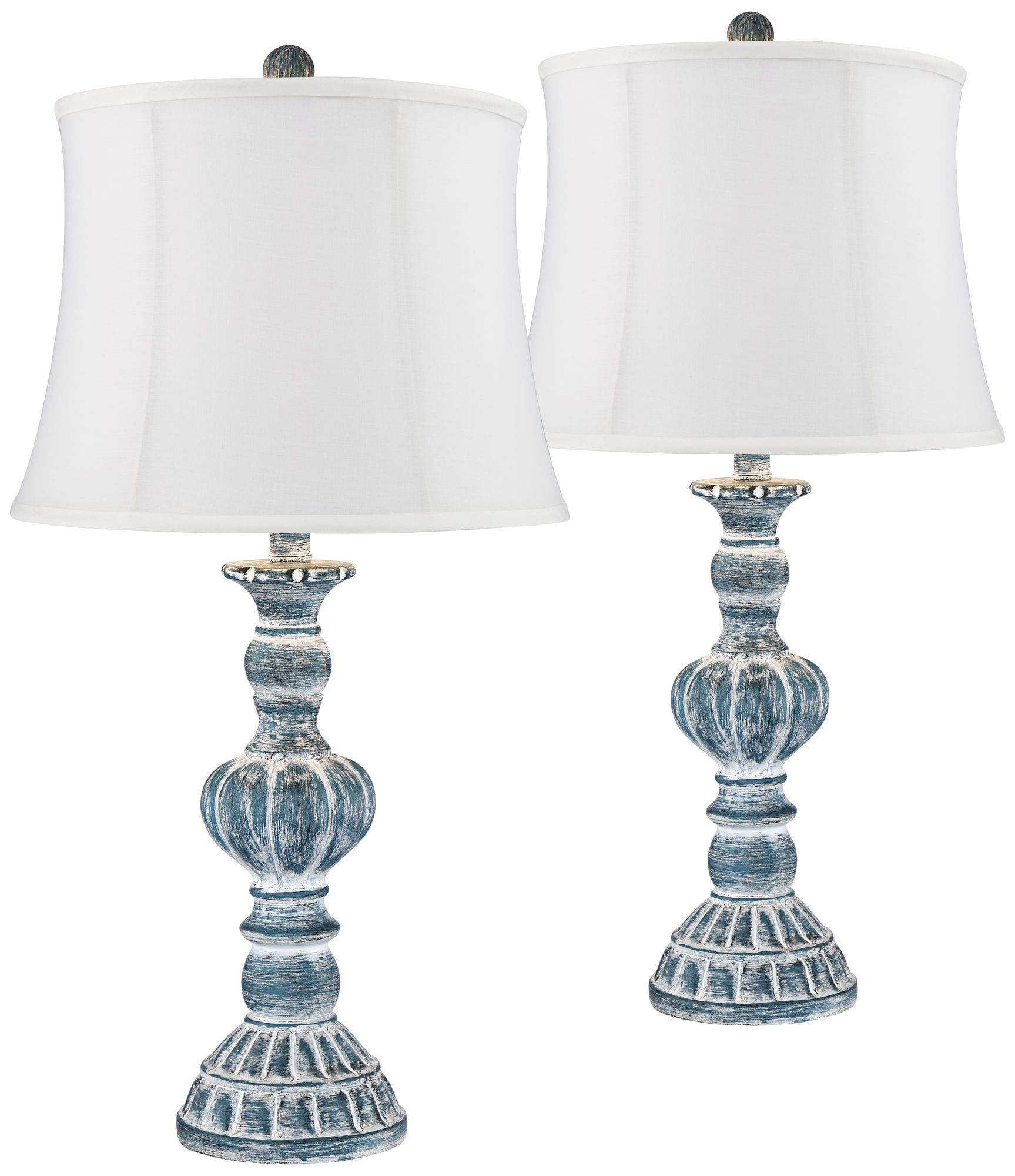 Regency Hill Serena Traditional Country Cottage Table Lamps 27.5" Tall