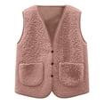 thumbnail image 7 of Asgosdo Fleece Vest for Girls Button Down V Neck Sleeveless Causal Trendy Fall Jacket with Pockets Size 5-13Y, 7 of 7