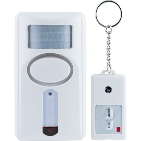 GE Wireless Motion Sensor Alarm With Key Chain Remote ...