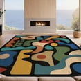 thumbnail image 2 of Design&I 8'x10' Washable Area Rug Multicolor Abstract Geometric Design Bold Shapes with Modern Artistic Flair for Dining Room, Large Office, Lounge, Snag-Free, 2 of 7