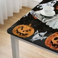 thumbnail image 4 of BANET Halloween Pumpkins Tablecloth for Square. Washable Polyester for Dining Table, Buffet Parties and Camping white, 4 of 7