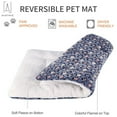 thumbnail image 5 of Gustave Dog Pet Sleep Mat Soft Warm Reversible Fleece Crate Bed Mat Kennel Pad Cage Cushion for Large Small Medium Dog Cat "Blue, L", 5 of 9
