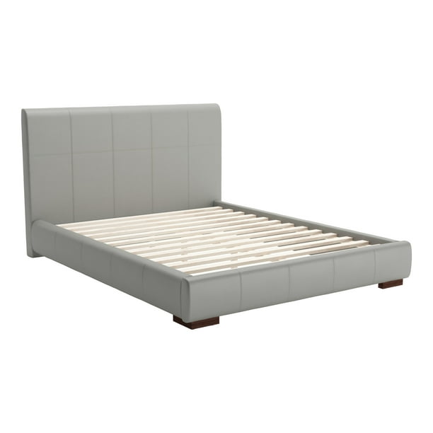Zuo Modern Ame Que Gray Amelie Queen Plywood Panel Platform Bed Frame Walmart Com Walmart Com