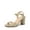 GOLD, variant on Women's Chunky Heels Block Round Open Toe Ankle Strap Heel Fashion Wedding Party Comfort Dress Sandals Shoes