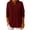 #010-Wine, variant on Craaazy Women's Solid Color V-neck Side Split Long Sleeved Casual Loose Shirt with Buttons Gifts