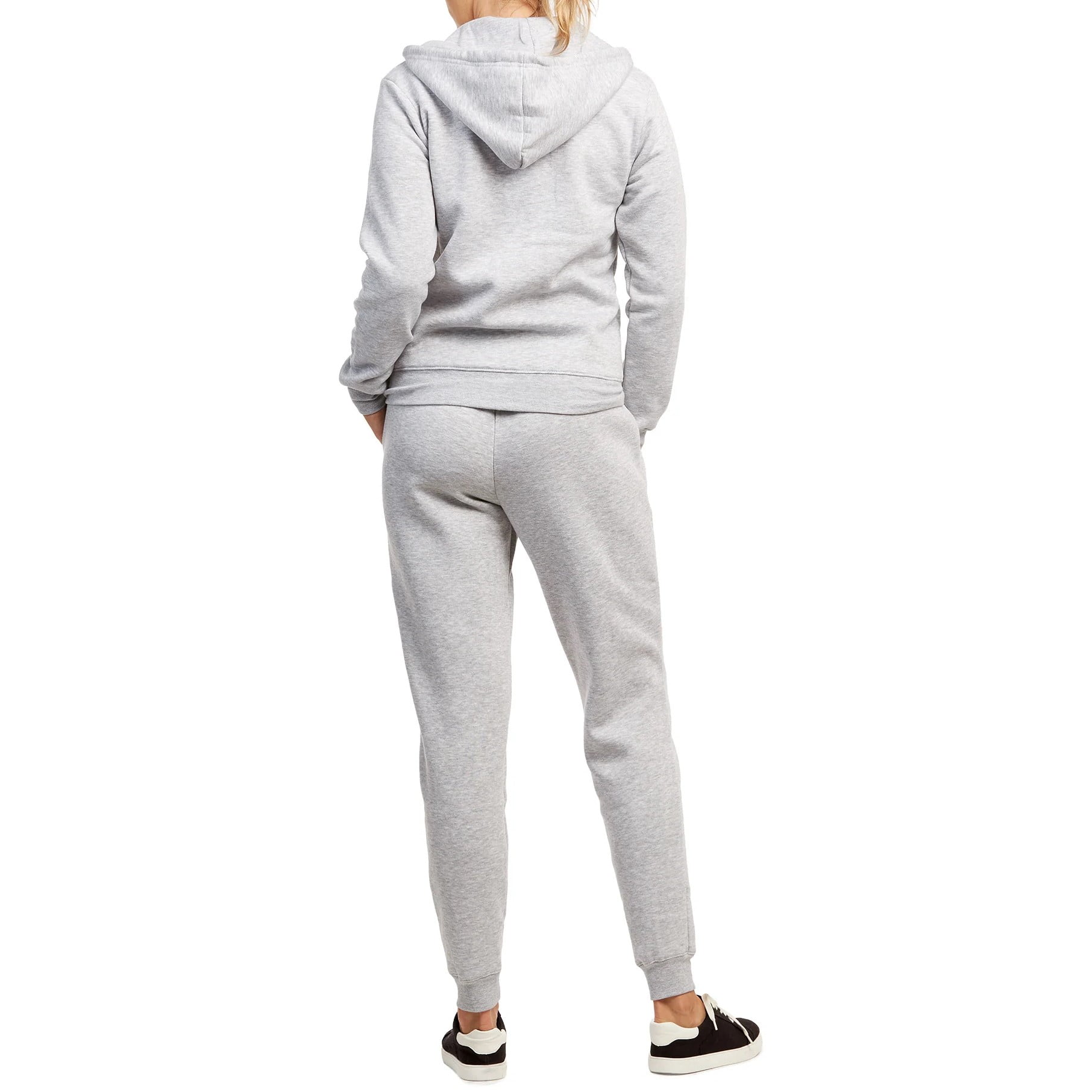 スウェット・トレーナー HUECLOSET Fleece Sweatshirt Jogger Pant Set Up SE443 Women's 2-Piece Cotton Fleece Lined Full Zip Hoodie & Jogger