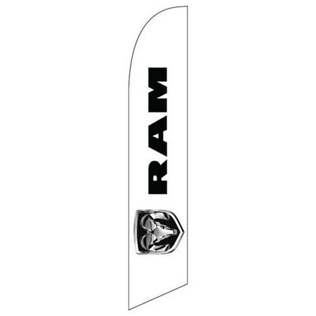 - NeoPlex Dodge Ram Logo Deluxe Polyester 11'6 x 2'6 Feather Banner