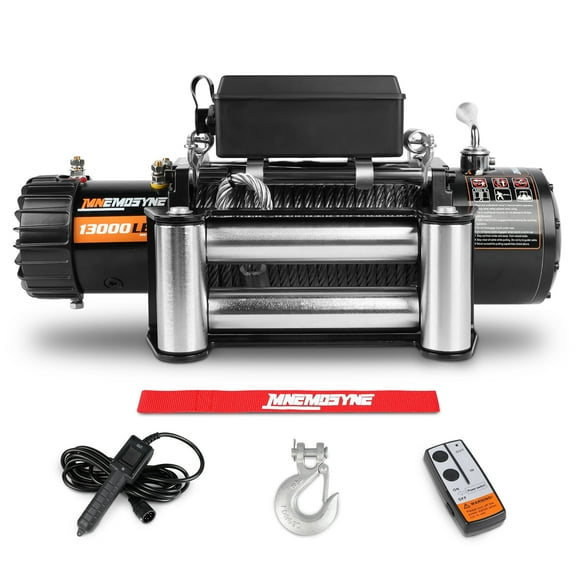 MNEMOSYNE Electric Winch 13000LBS Steel Cable 12v Wireless Remote Tow Truck Trailer Winch SUV 4WD